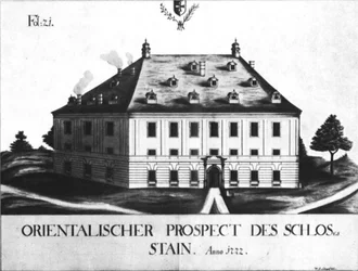 Schloss Stein aus dem Orientalischen Prospekt (1772) von Schnepf